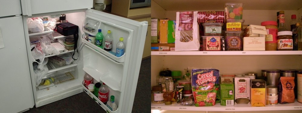 Start by cleaning out and reorganizing your fridge and cupboards.  