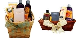 AllStarHealth gift baskets for her (on left) and him. Let us take care of your last minute gifts!