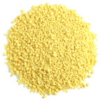Lecithin granules look like this. They're flavorless and are a great way to add healthy fats to your protein shake.