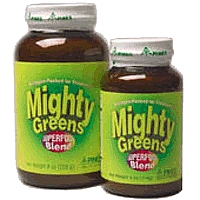 Multi-greens are great; mix up with apple juice and berry flavor protein powder.
