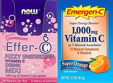 Effervescent vitamin C drink mixes are popular and easy-to-use.