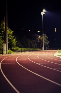 Sprints on a track for fat loss